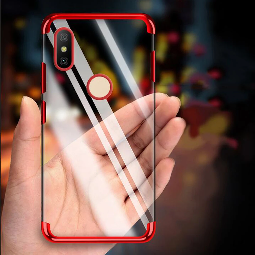 Plating Silicone Case for Xiaomi 8 SE Redmi Note 5/5 Plus/Note 4X Luxury Hybrid Clear Shockproof Phone Cover |