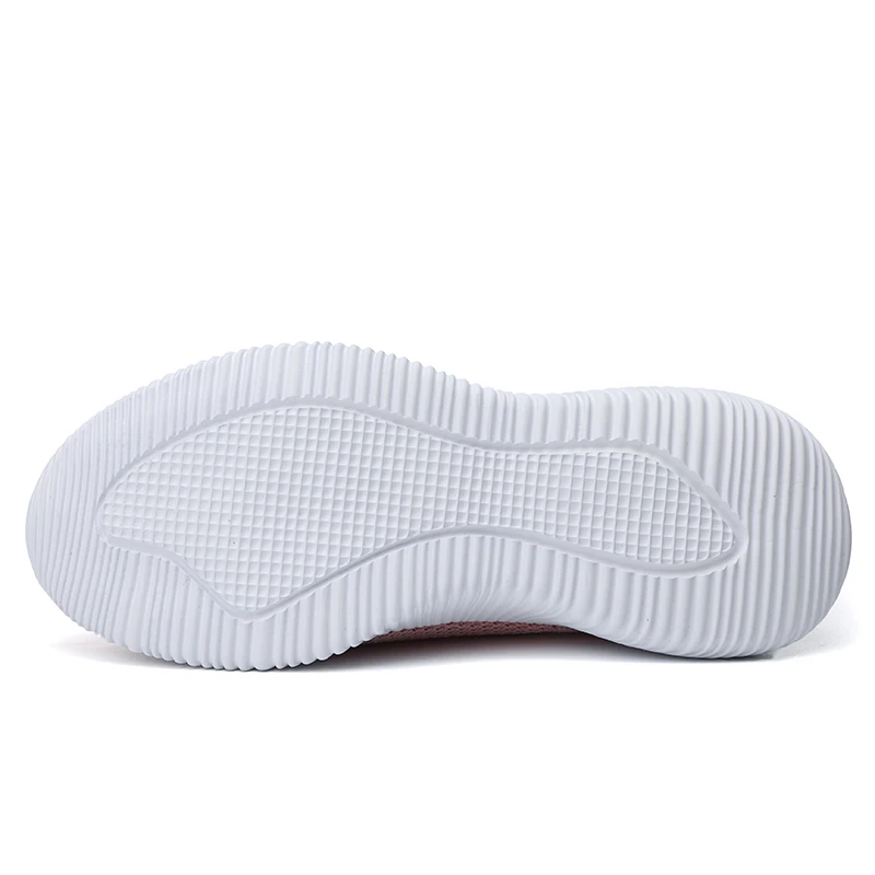 Женские кроссовки с вязаными носками Весенне-Летние слипоны на плоской подошве
