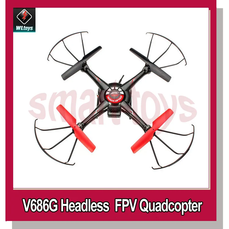 Квадрокоптер WLToys V686G 3 шт. дополнительная батарея 5 8G FPV Безголовый Дрон с камерой 2