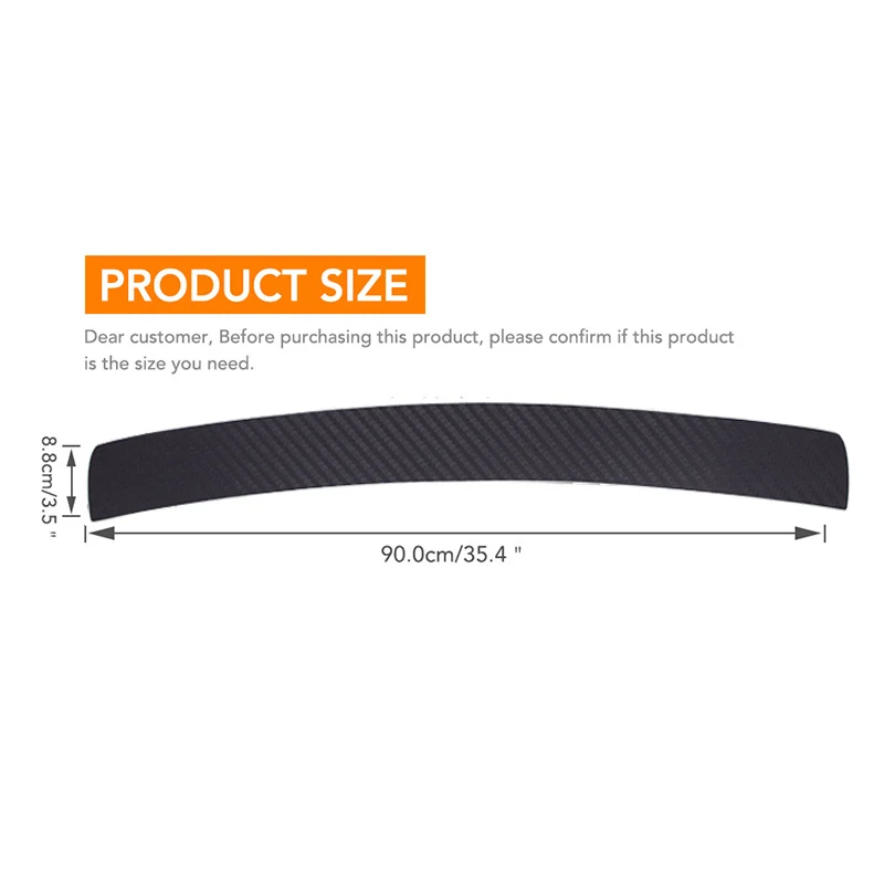 Углеродная наклейка 90 см для защиты бампера автомобиля от царапин Infiniti Peugeot 307 206