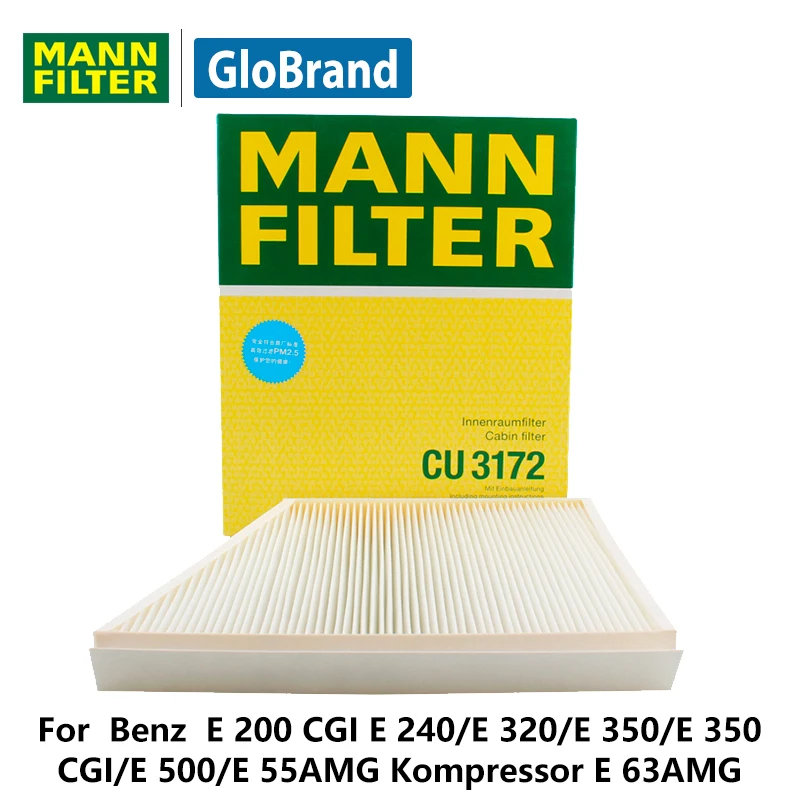 Mannfilter автомобиль салонный фильтр CU3172 для Benz E 200 CGI e 240/E 320/E 350/E 350 CGI/e 500/E 55AMG kompressor 63AMG