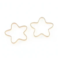 20pcslot 3size plum blossom shape rose gold rhodium metal hollow frame blank connector charms pendant diy jewelry findings