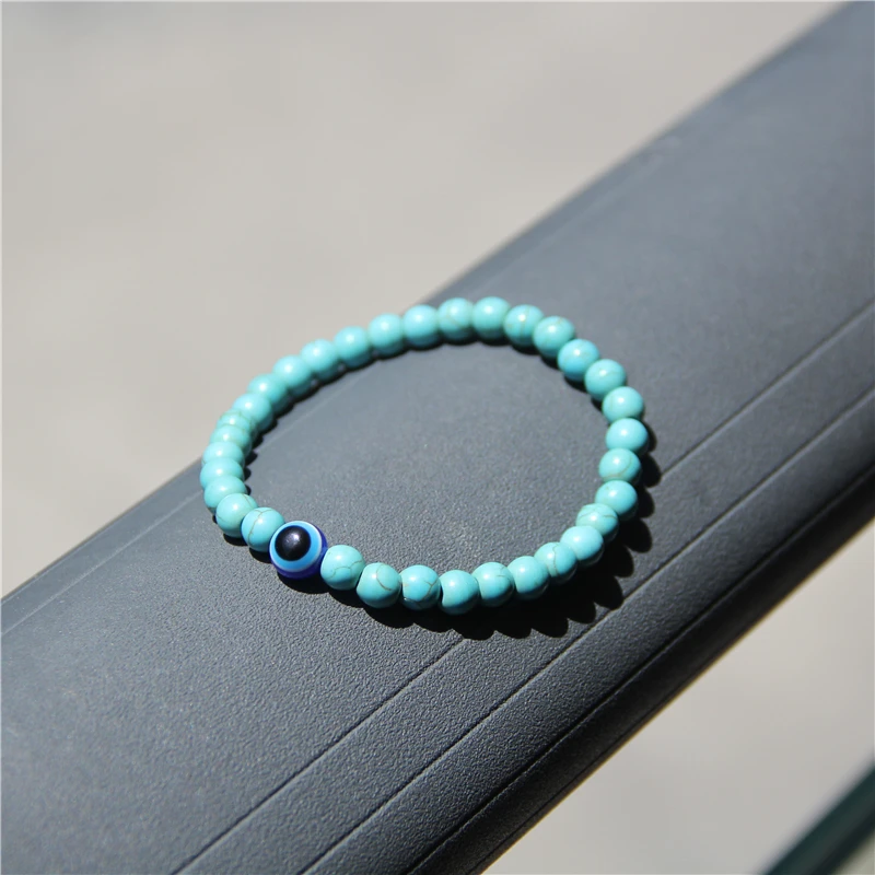 Турецкий браслет с глазами зла бусины из натурального камня обсидиан мужской для