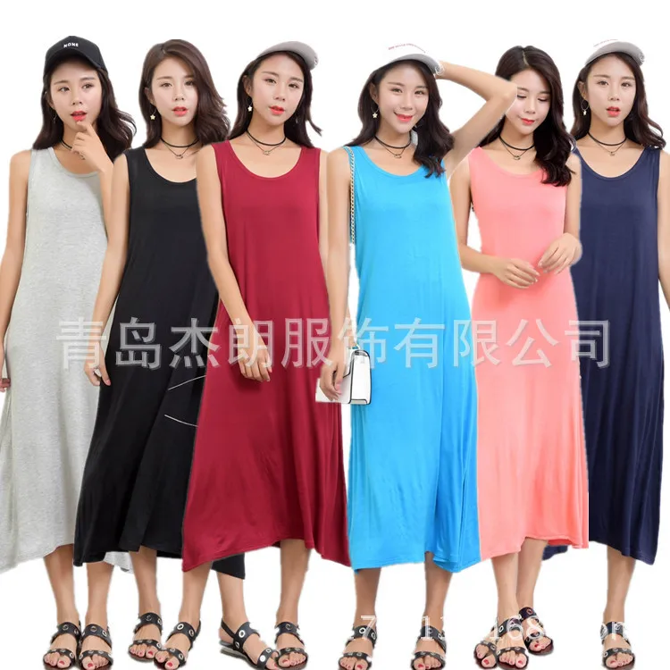 

Новое поступление 2014, модный жилет без рукавов, Длинное свободное платье на бретельках с большой подошвой, повседневное летнее платье до се...