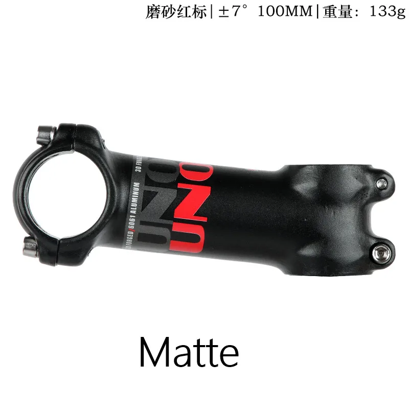 Matte 7 degree 100mm UNO красный вынос руля велосипеда Сверхлегкий 7 17 градусов MTB дорожный велосипед стволовых для вилка 28,6 31,8 мм 60/70/80/90/100/110/120/130 мм велосипедный вынос руля King Kalloy - Цвет: Matte 7 degree 100mm
