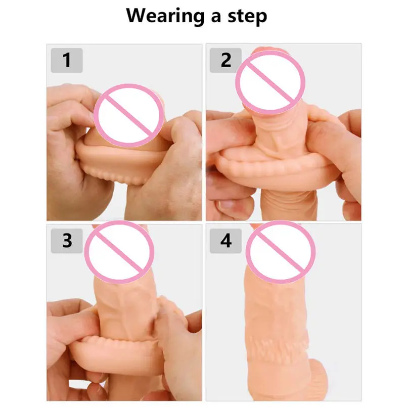 Шок многоразовые задержки Condomm удлинительные рукава для мужчин секс игрушки игра