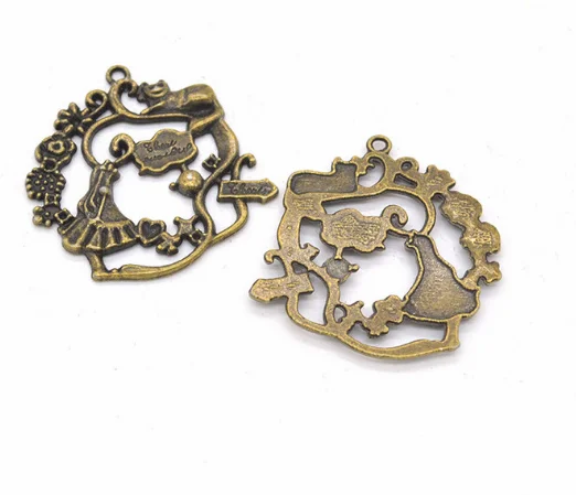 Подвески Алиса из сплава для сада 30 шт. подвески античное серебро бронза золото