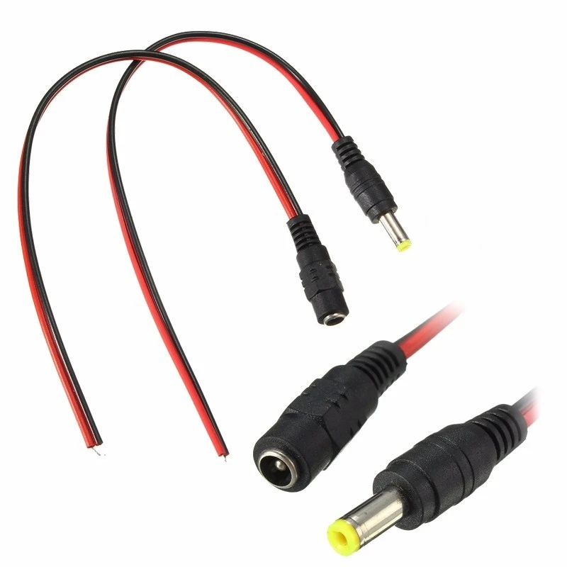 CLAITE DC12V мужской/женский источник питания разъем кабель штекер шнур провод 5,5 мм x 2,1 мм