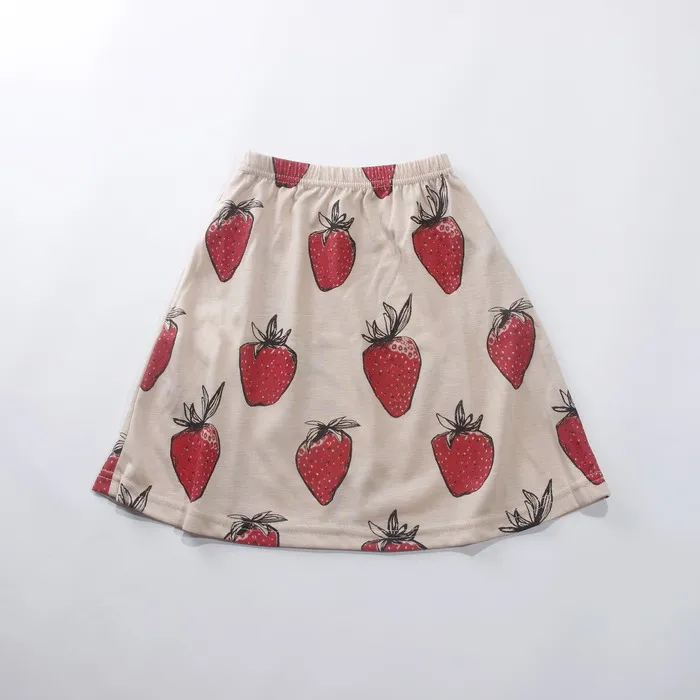 Весна-лето 2016 юбки для маленьких девочек детские с клубникой повседневная