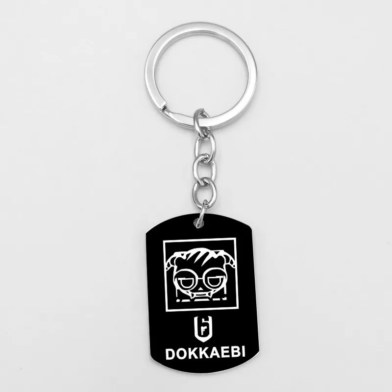 DOKKAEBI Новая игра Rainbow Six 6 Siege брелки череп BLACKEARD бандит алиби ASH FINKA IQ FUZE DOC брелок из нержавеющей стали - Цвет: DOKKAEBI