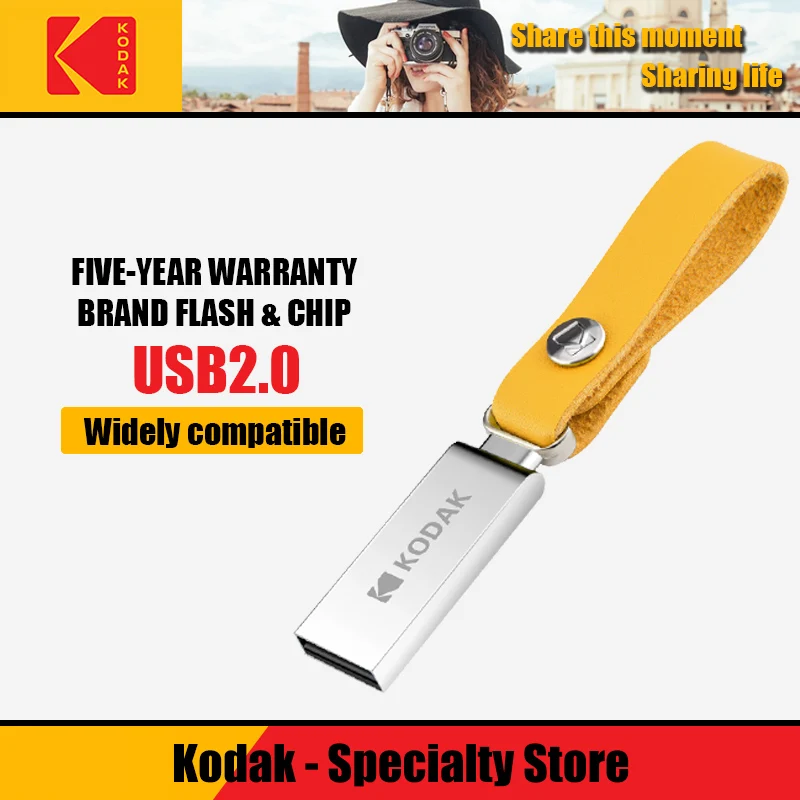 Металлический USB флеш-накопитель Kodak K122 флеш-накопитель 16 ГБ флеш-накопитель 32 ГБ usb флешка 64 Гб Флешка memoria usb