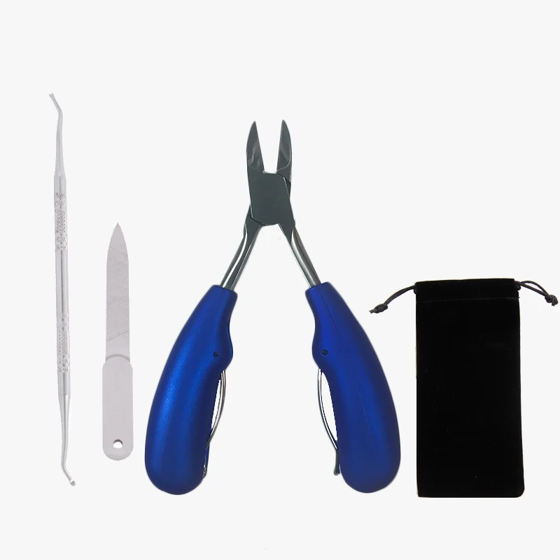 Royal Blue Машинка для стрижки ногтей, набор для удаления грязи и кутикулы, кусачки для коррекции ногтей, кусачки для педикюра и маникюра - Цвет: Royal Blue