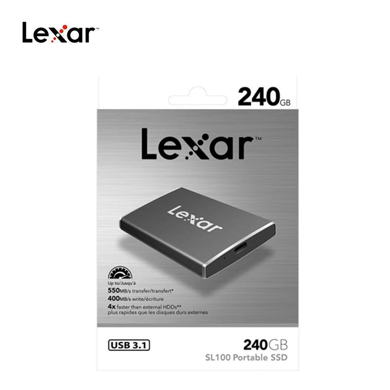 Внешний твердотельный накопитель Lexar USB 3 1 HDD 550MBS 240 ГБ 512 TypeC портативные