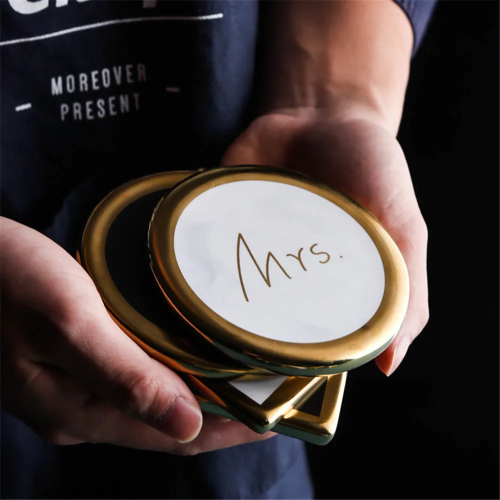 Пара мраморных узоров керамическая подставка для напитков кофейная чашка коврик