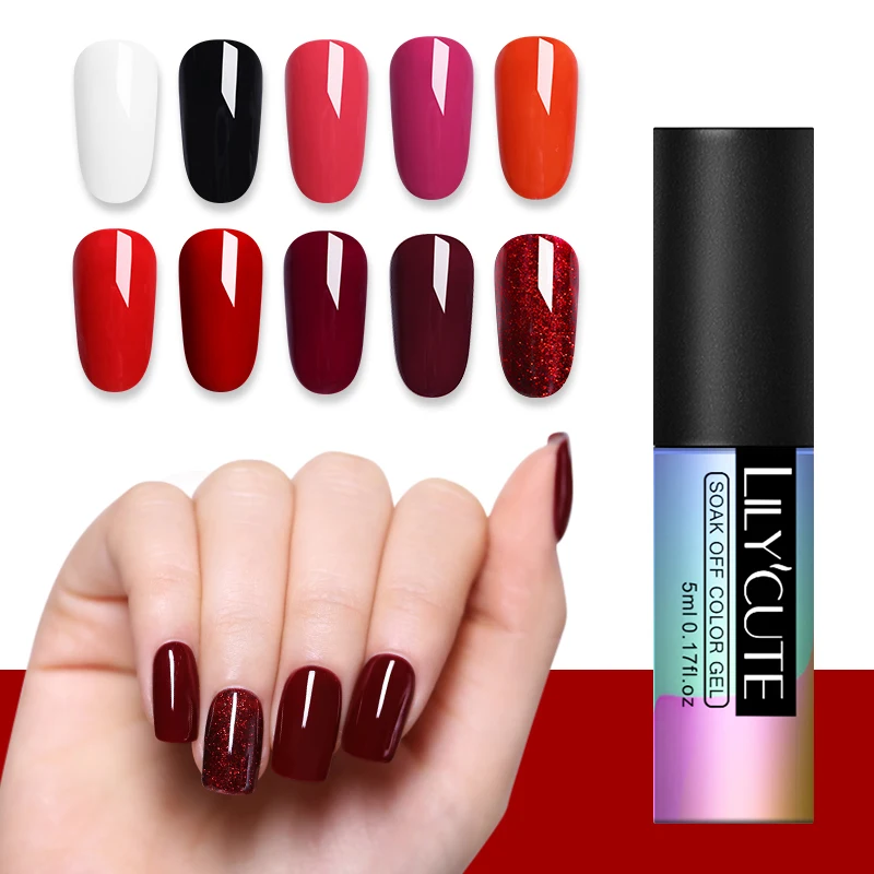 LILYCUTE, новинка, Гель-лак для ногтей, полуперманентный лак для маникюра, впитывающий УФ-цвет, гибридный гвоздь, Набор лаков, основа для праймера