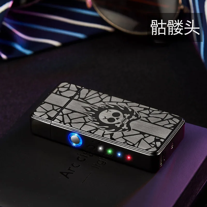 5 Персональный креативный ветрозащитный usb зарядка сенсорный индукционный двойной дуговой зажигалки импульсный плазменный прикуриватель гаджеты для мужчин - Цвет: 5