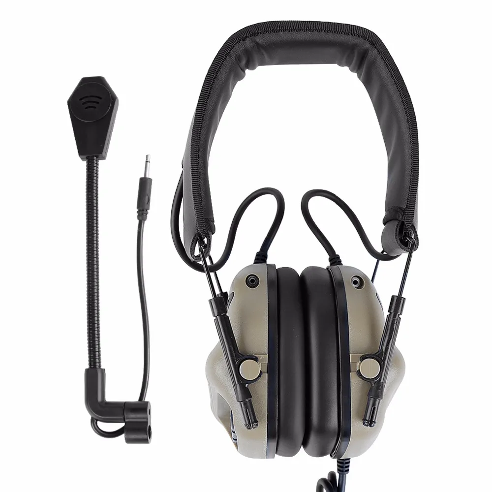 Tactical Headset Headband Wearing Version without Sound Pickup & Noise Reduction Function Headphone Communication for Shooting |