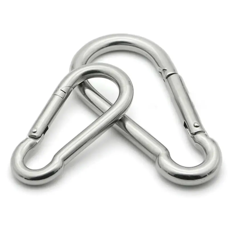 10 шт. 5x50 мм серебристый многофункциональный пружинный быстрый крюк застежка