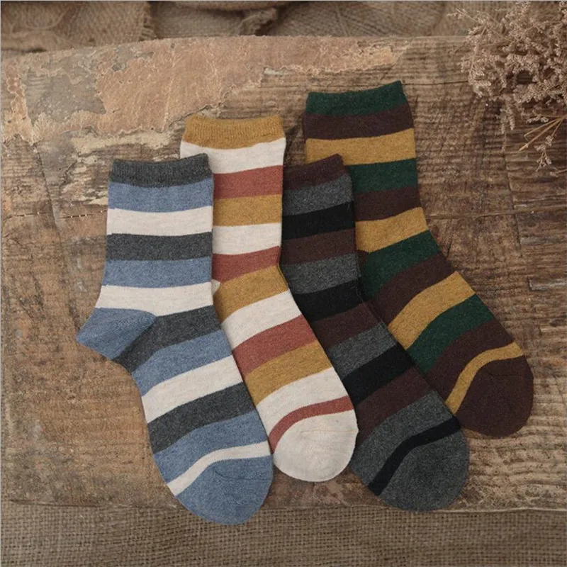 2018 Новые полосы студент Стиль 4 цвета хлопок женский носок Модные Повседневное