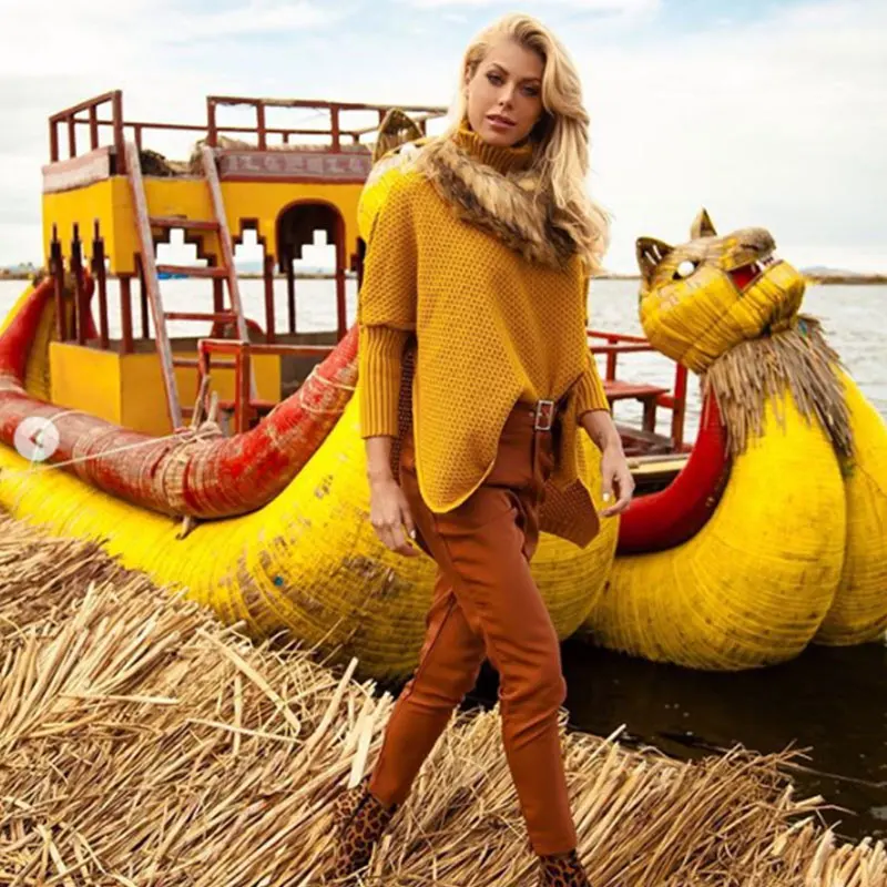 Autumn Women Turtleneck Irregular Pullover&ampSweaters 2019 Fashion Side Split Winter Jumpers Top Solid Warm Cozy Streetwear Female | Женская