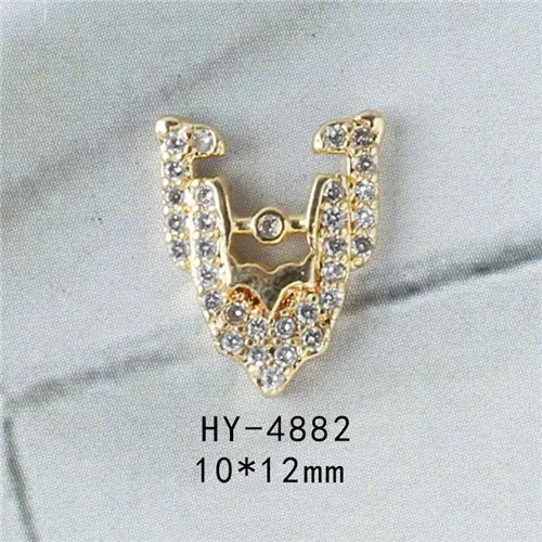 HY4882 5 шт., новинка, японские 3D крылья, украшения для ногтей, циркониевая цепочка, Жемчужины для украшения ногтей, подвеска, роскошный кристалл, металлические украшения ногтей, подвески для ногтей - Цвет: HY4882