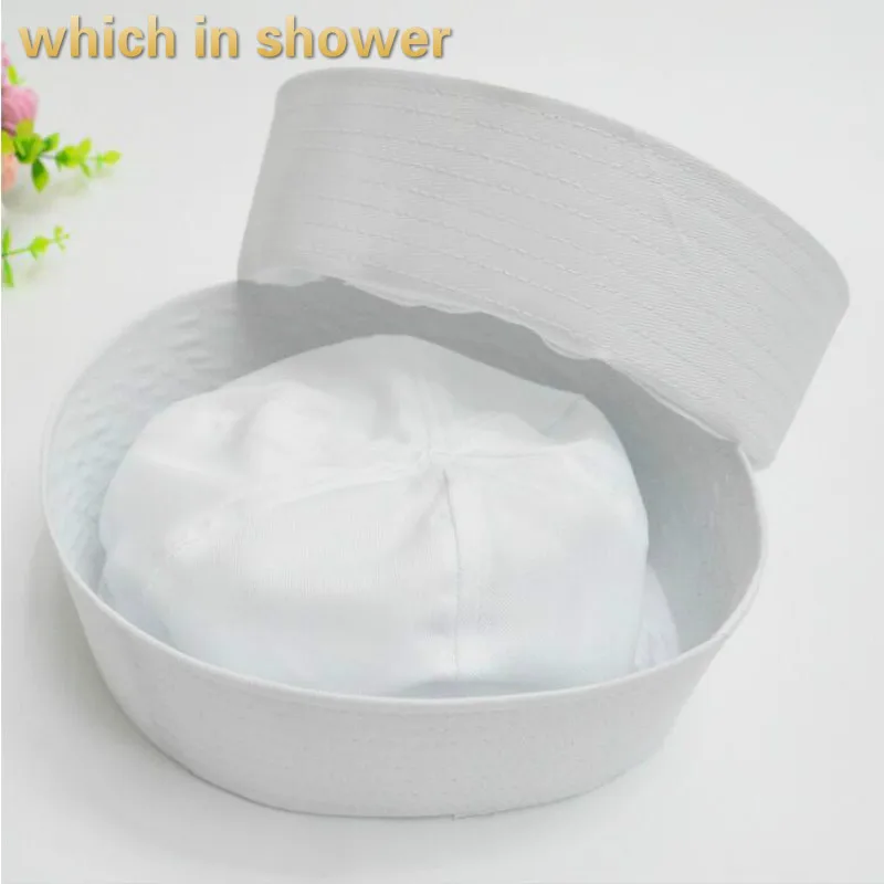What in shower/Детская Хлопковая шляпа в стиле милитари белая темно-синяя простая Кепка