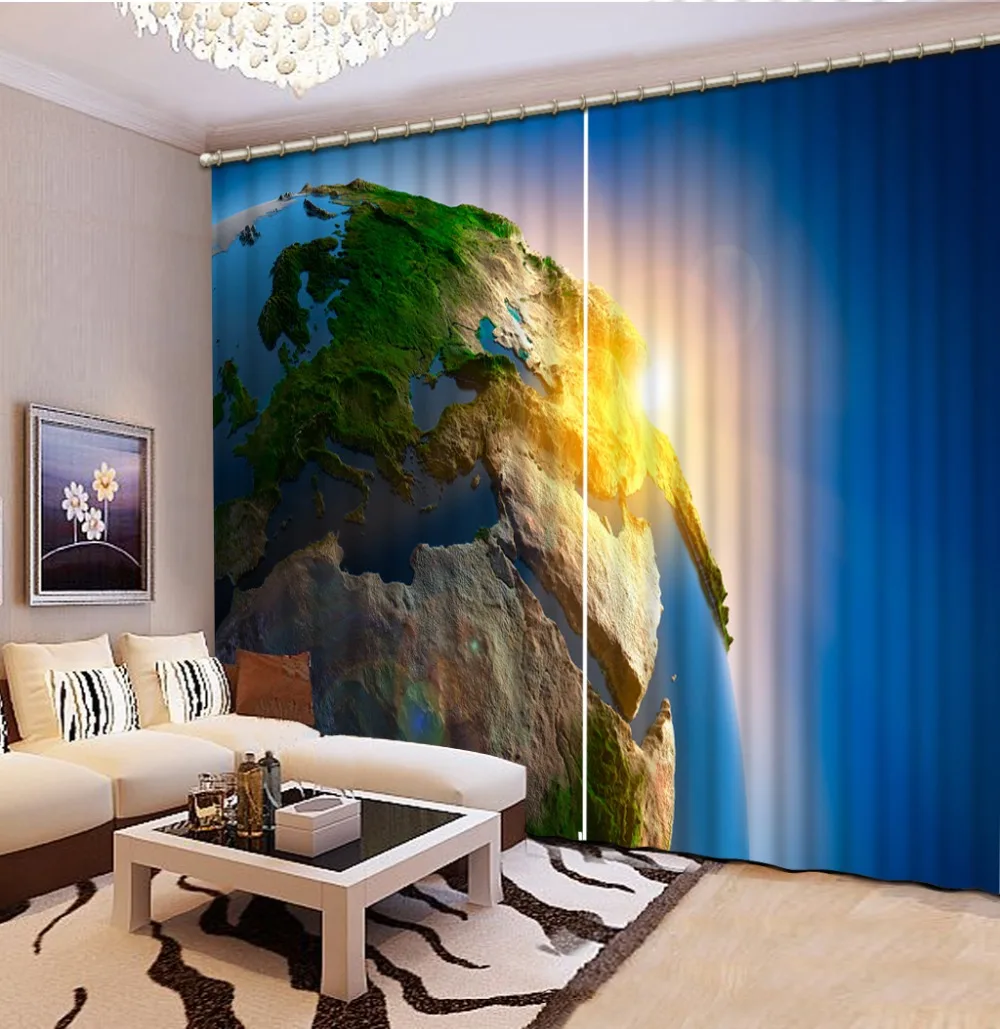 

High quality custom 3d curtain fabric Beautiful Photo Fashion Customized 3D Curtains personality curtains
