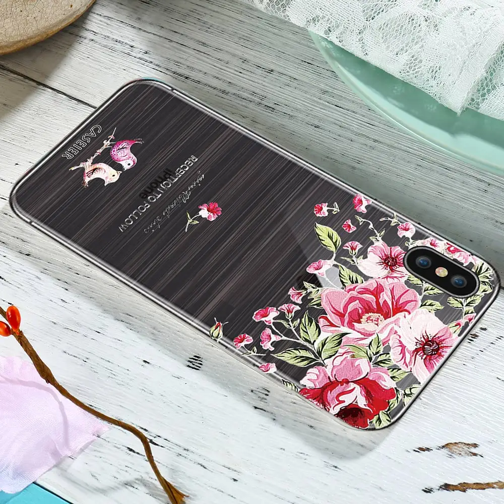 Caseier мягкий чехол для телефона IPhone X Капа силикона TPU крышка iPhone 3D рельеф