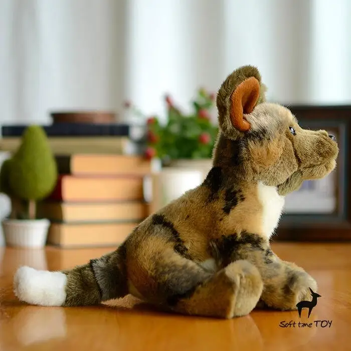 

Plush African Wild Dogs Doll Toy Simulation Hound Cute Dog Stuffed Animals Kids Toys