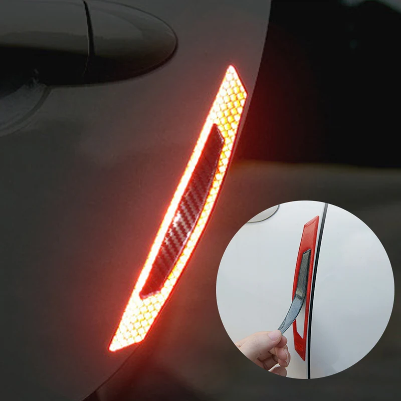 Car 5D Carbon Fiber Stickers Door Edges Decals Auto Reflective Strip Warning Styling Accessories Automobiles | Автомобили и