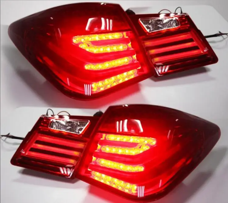 Red taillight Бампер лампа для chevrolet Cruze фара 2009 2010 2011 2012 2013 DRL Bi Xenon объектив HI LO парковка HID противотуманная фара cruze задний фонарь - Цвет: Red taillight