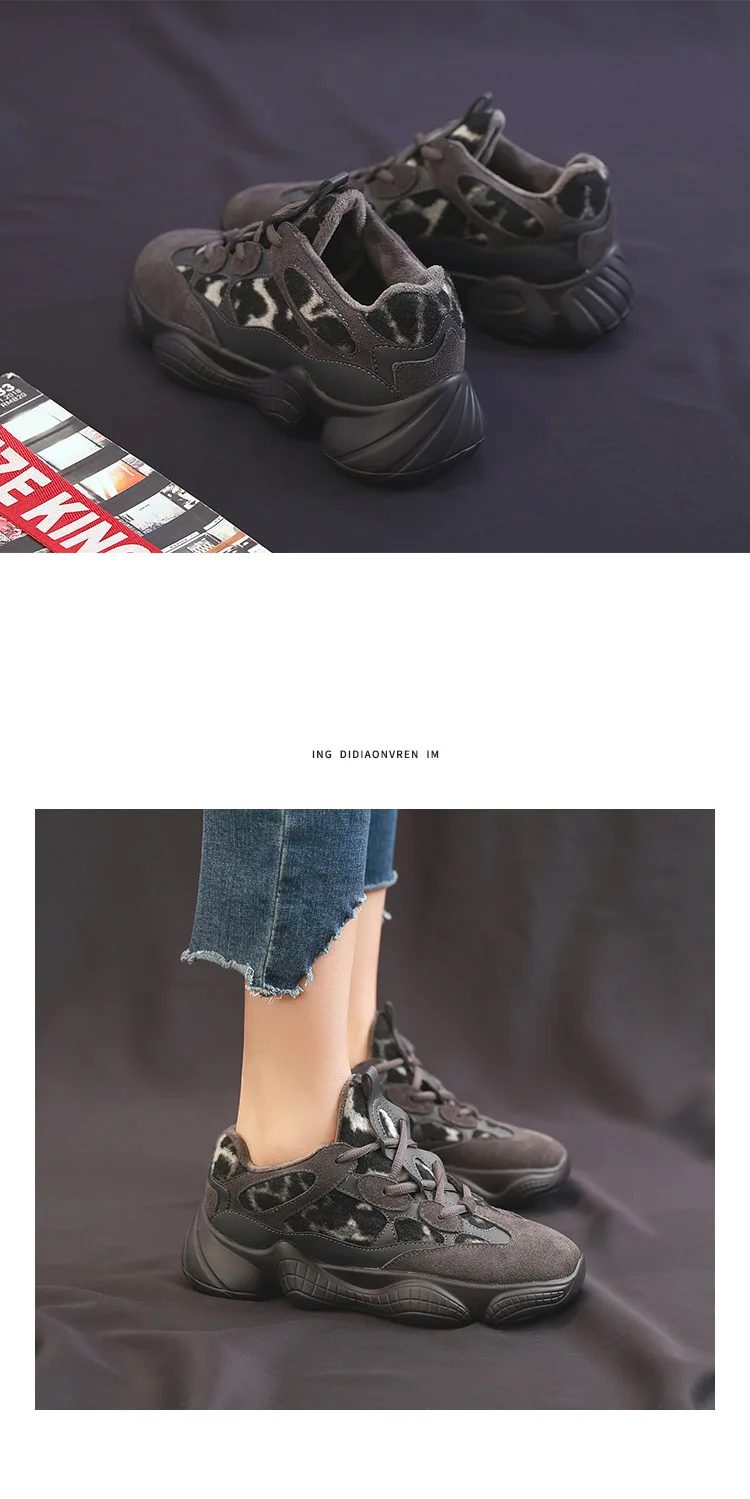 Zapatos de mujer; Повседневная обувь; женские модные брендовые кроссовки на платформе; леопардовая женская обувь; chaussure; сезон осень; Новинка; женская обувь для отдыха