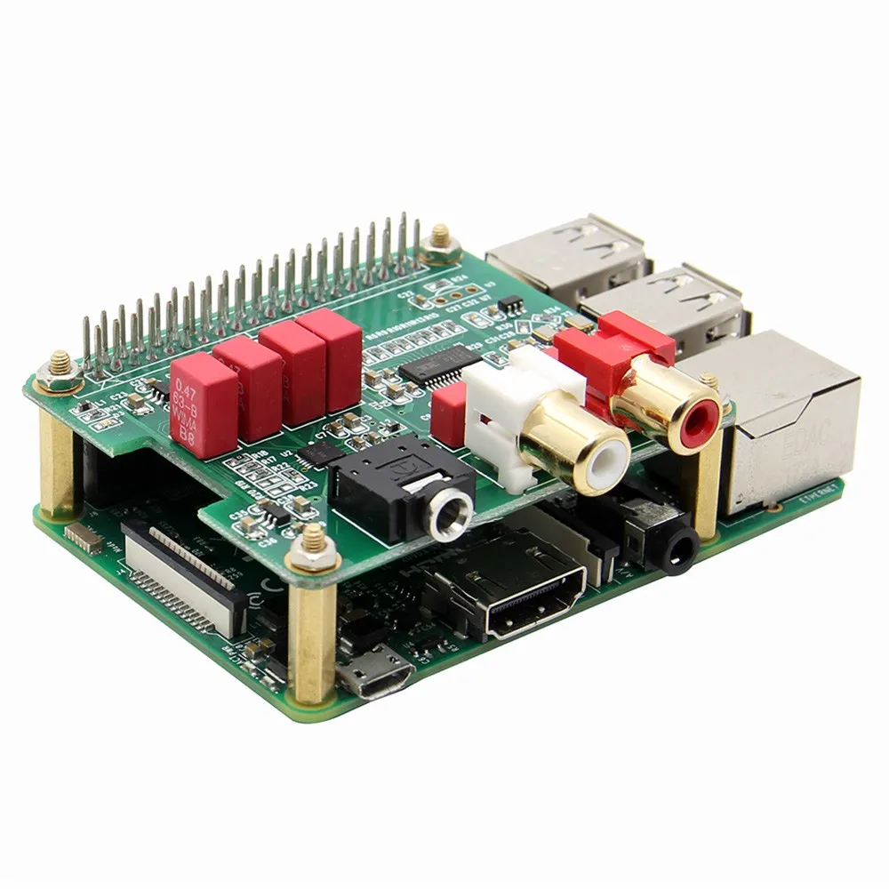 Плата расширения ЦАП Raspberry Pi PCM5122 Hi Fi аудио модуль совместим с 3 Model B +(Plus) 3B 2B +|raspberry