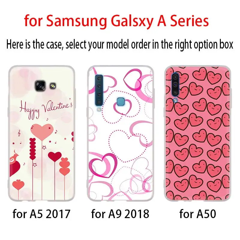 Сердечко с принтом любящее чехол для Samsung Галактики A12/A20/A51/A70/A20s/A21s/A32/A50/A50s/A42/A52/A72 5G