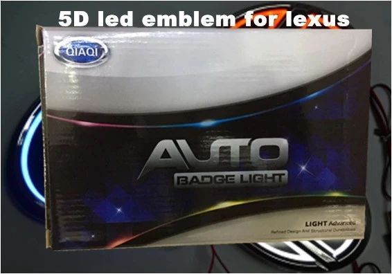 5D Led Логотип Автомобильной Эмблемы для LEXUS Цвет Белый Синий Красный Значки Светильники LED Передние Задние Лампы на