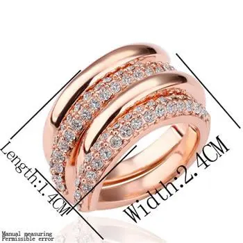 18K gold plated ring fashion Genuine Austrian crystals italina Nickle free antiallergic factory prices fpg kjt GPR120 | Украшения и