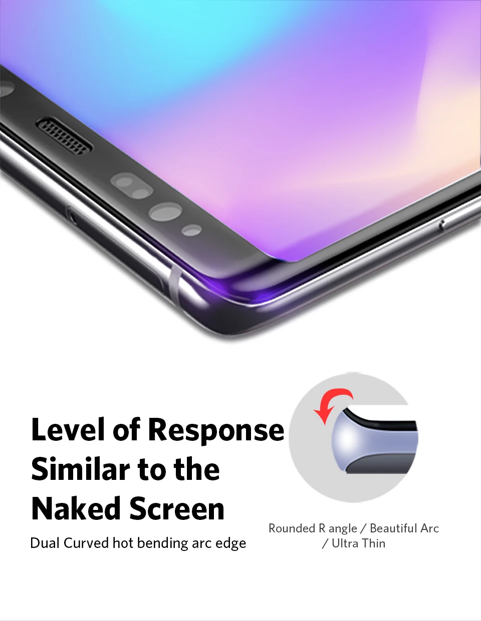 Для samsung Galaxy Note 9 Защита экрана закаленное стекло Benks X Pro+ Полное покрытие Защитная пленка для ЖК-экрана Защита 0,3 мм противоударный
