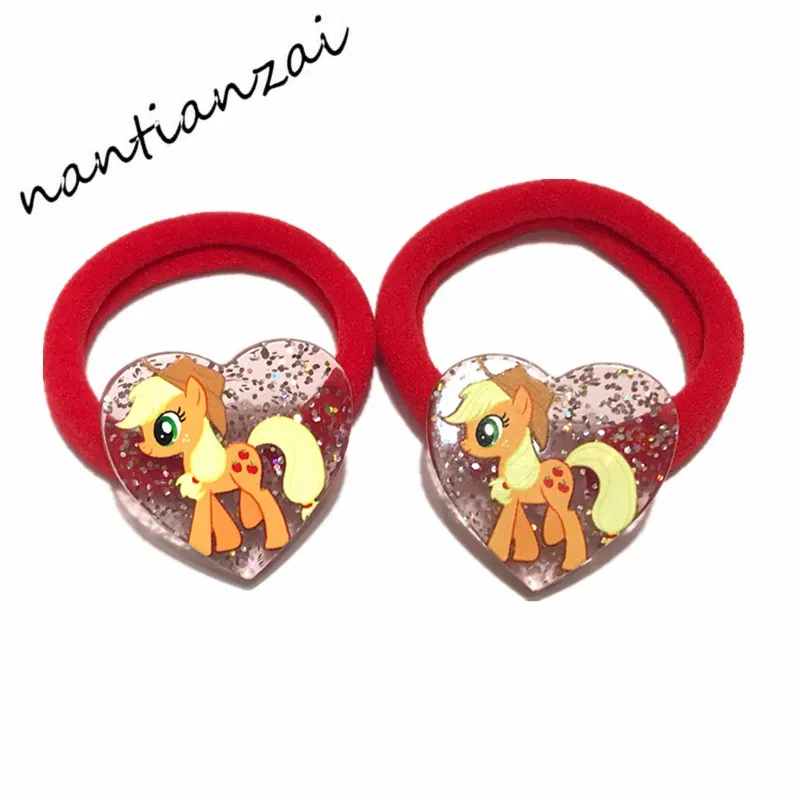 Детский головной убор для девочек, 2 шт., аксессуары для волос, My Little Horse, эластичные резинки для волос, милый галстук для волос, детская резиновая повязка на голову, вечерние, подарок