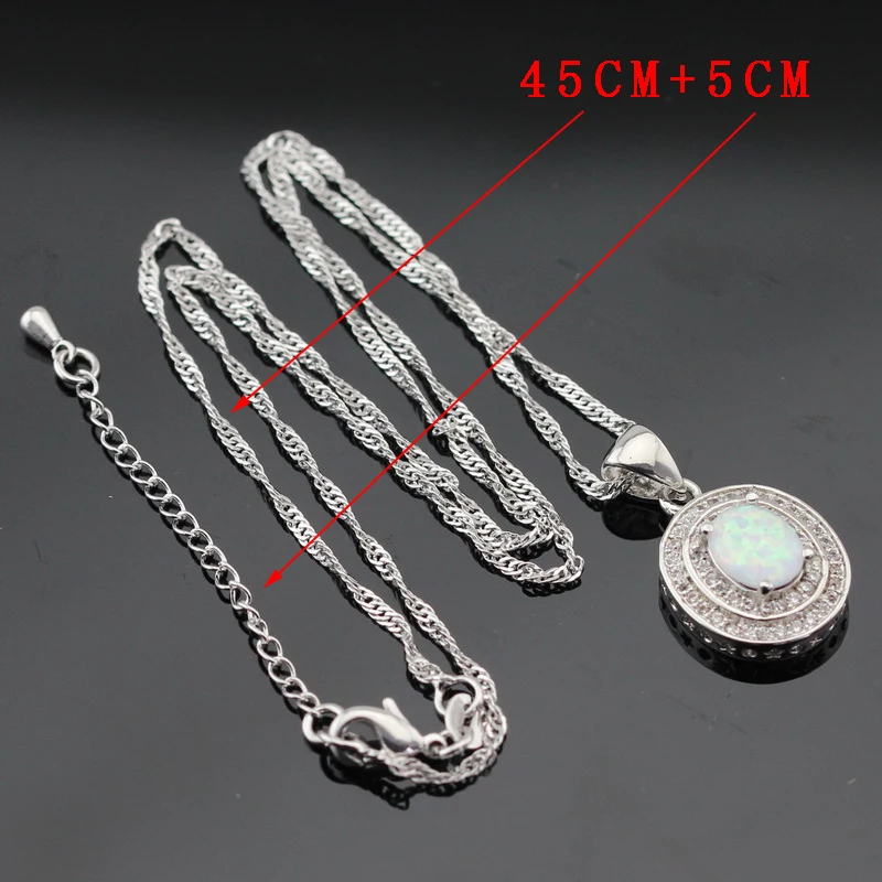 Женский комплект украшений в австралийском стиле серебряное ожерелье с белым