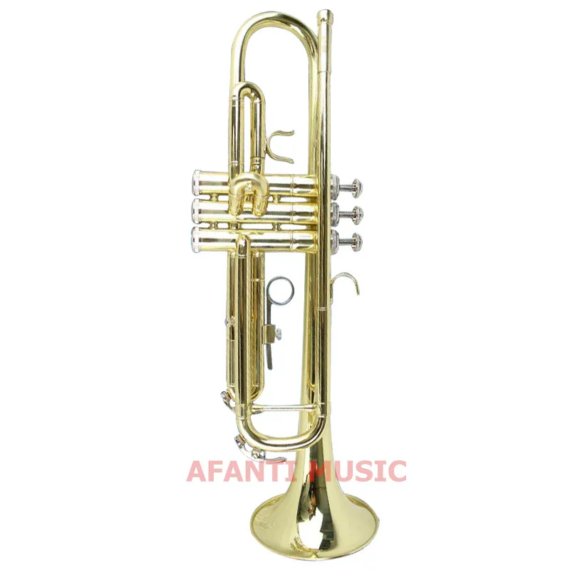 

Afanti Music Bb tone / Yellow Brass / Gold Lacquer Trumpet (ATP-143)