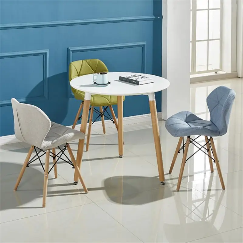 Nordic table small square table small apartment table simple solid wood casual coffee table and chairs combination - Цвет: 80cm   21