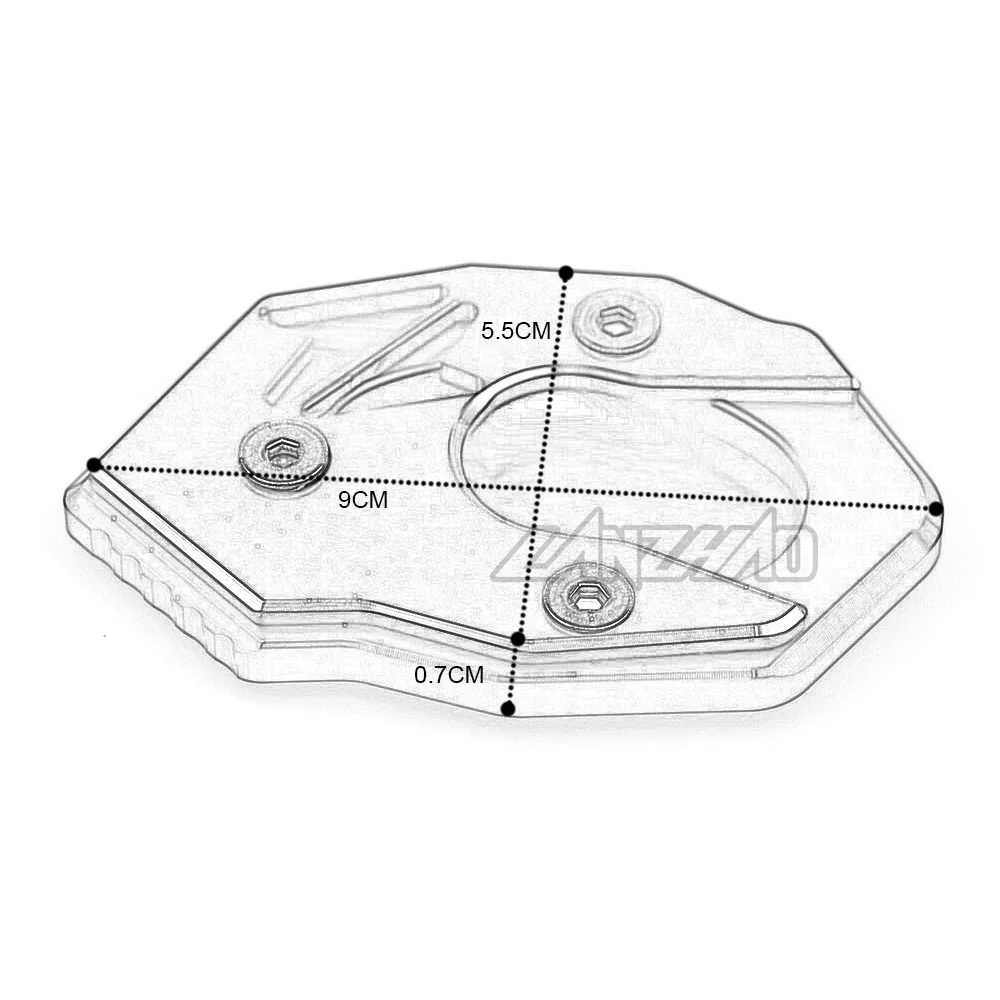 CNC алюминиевая боковая подставка для мотоцикла увеличенная Kawasaki Z900 Z650 Z1000 ER6N NINJA250