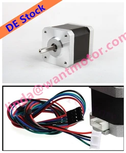 New Arrival! 1pc Wantai Nema17 Stepper Motor 42BYGHW609-X Single Flat 4000g.cm 40mm 1.7A 4-Lead D-Shaft with Connector