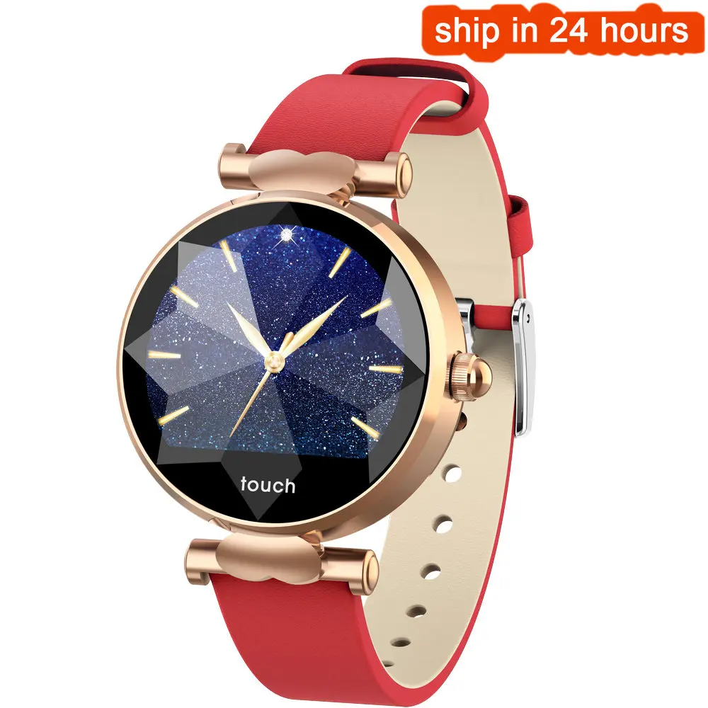 Red with Gold B80 женские Смарт-часы reloj inteligente монитор сердечного ритма фитнес-трекер женские Смарт-часы браслет Bluetooth водонепроницаемый - Цвет: Red with Gold