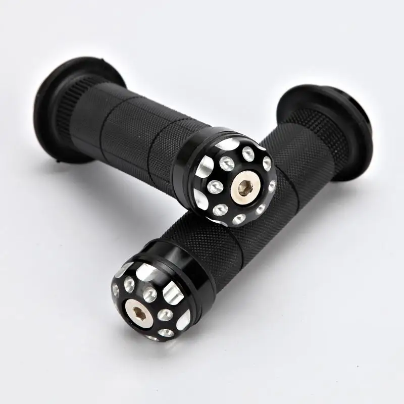 Пара Черный Алюминиевый Резина Мотоцикл Ручками Для Мотоциклов С 7/8 &quotЛевый