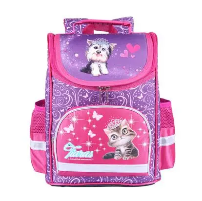 cat dog Новые детские рюкзаки для детского сада девочек и мальчиков школьные сумки мультфильм животный узор ортопедические ранцы детские сумки - Цвет: cat dog