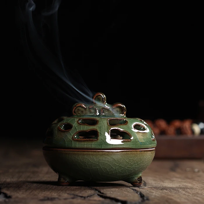 Новое поступление 2018 года буддистская курильница WIZAMONY Longquan Celadon 220 г из сплава для
