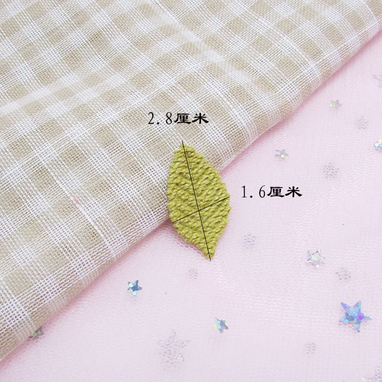 Sew on 2.8*1.6cm 50pcs/lot wool leaves Padded Appliques for Cloth Decoration and Hair Accessories free shipping | Дом и сад