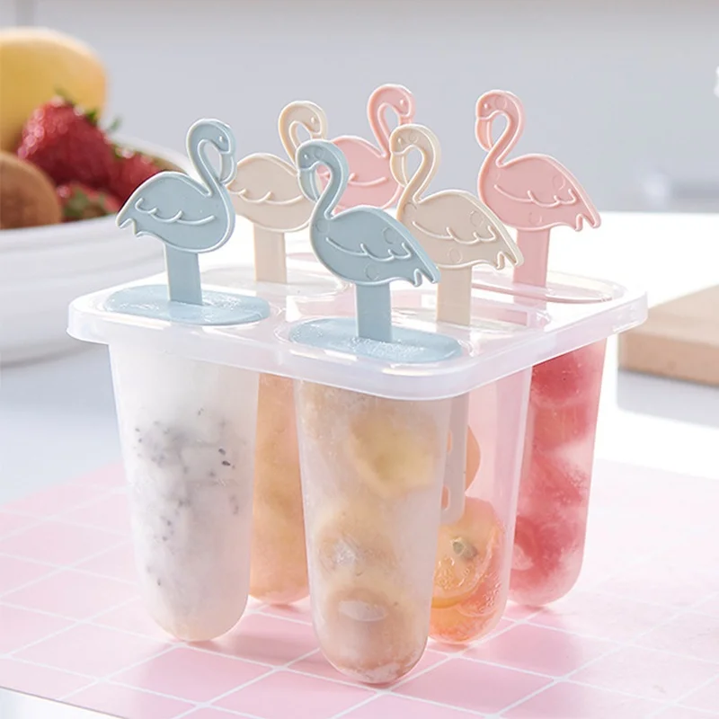 6 8 сетки мороженое леденец DIY форма кубики формы с палкой фламинго|Палочки для
