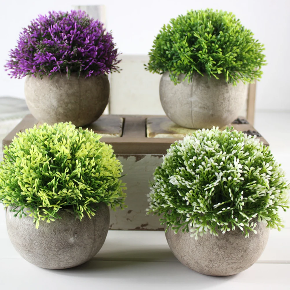 Искусственное суккулентное растение с горшок искусственная трава мяч для